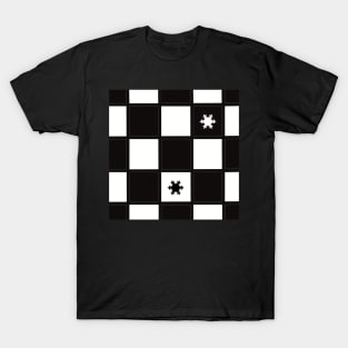 Checker snow flake T-Shirt